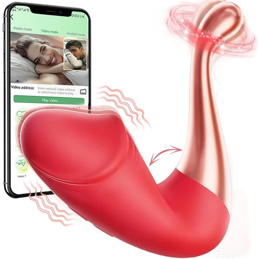 Dual Stimulerande Vibrator med Bluetooth - Snabb Orgasm Sexleksak - WIQ