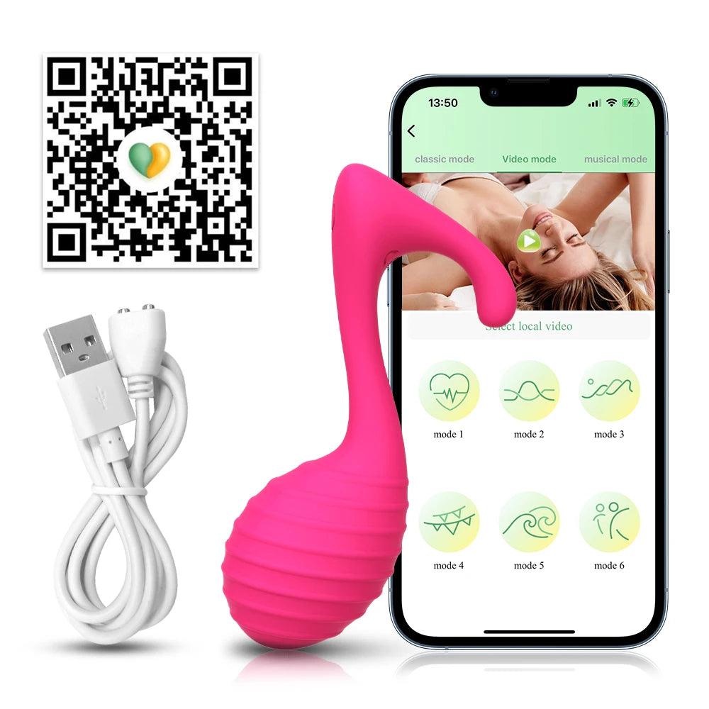 Dubbel Motor Bluetooth Vibrator för Klitoris och G-Punkt - WIQ