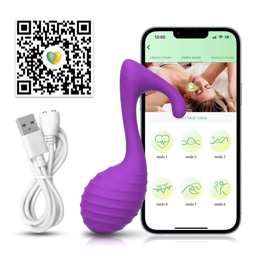 Dubbel Motor Bluetooth Vibrator för Klitoris och G-Punkt - WIQ