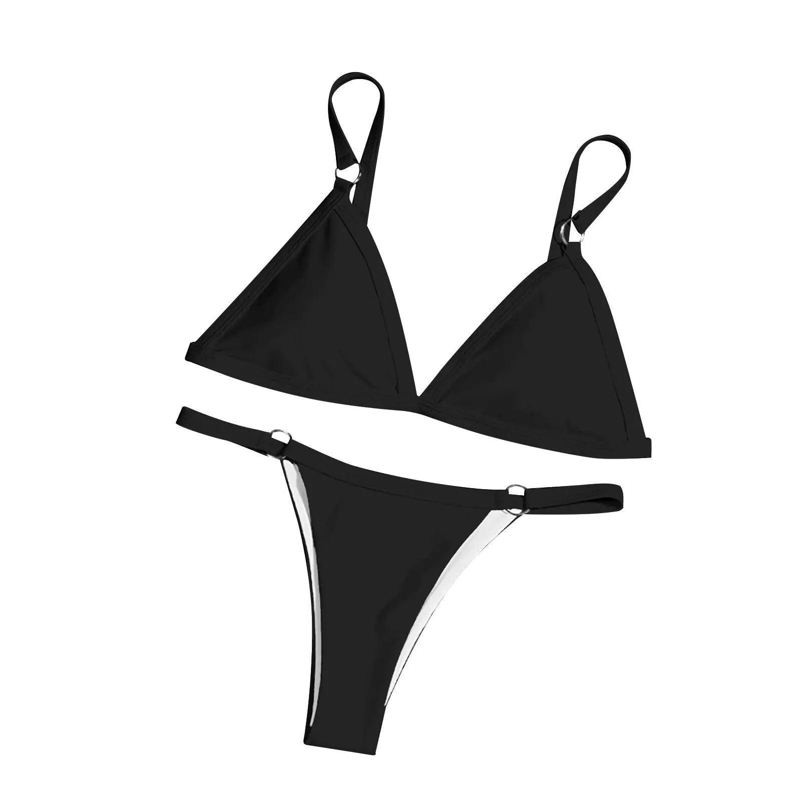 Elegant Bandeau Bikini Set med Unik Enaxeldesign - WIQ