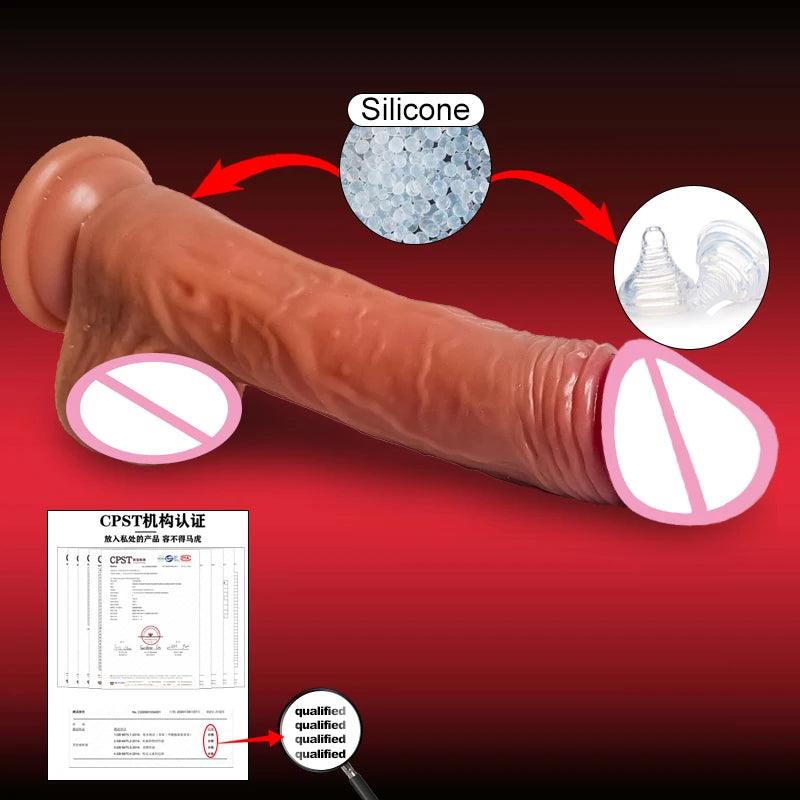 Elegant Fjärrstyrd Dildo - Silikonleksak för Premium Njutning - WIQ