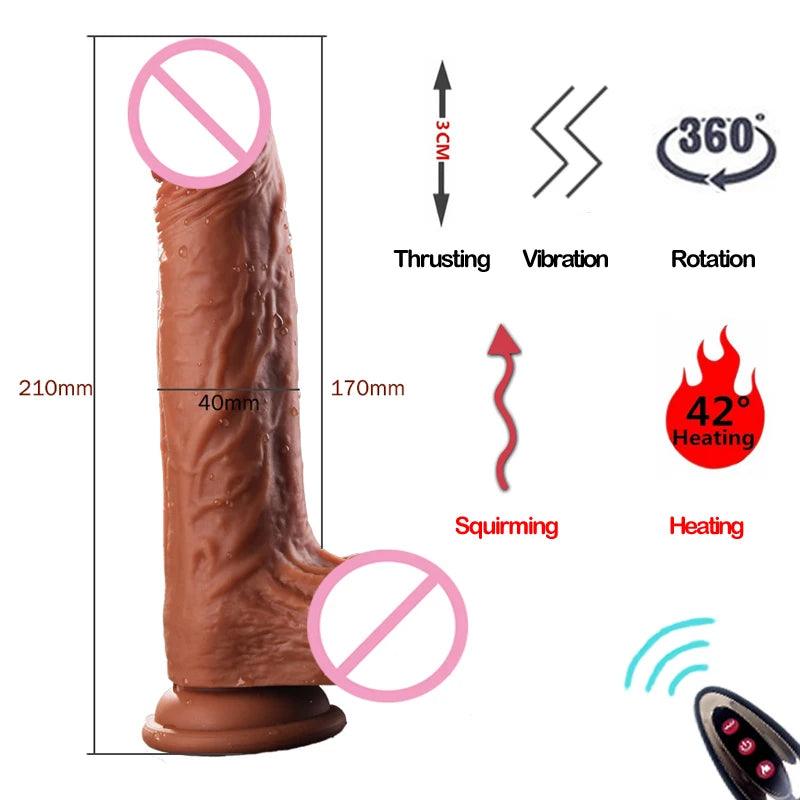 Elegant Fjärrstyrd Dildo - Silikonleksak för Premium Njutning - WIQ