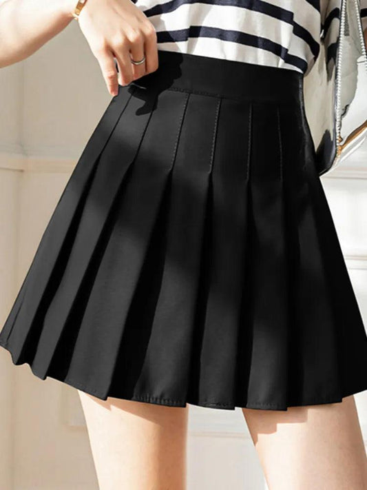 Elegant högmidjad kjol med dragkedja för sommarens evenemang - WIQ
