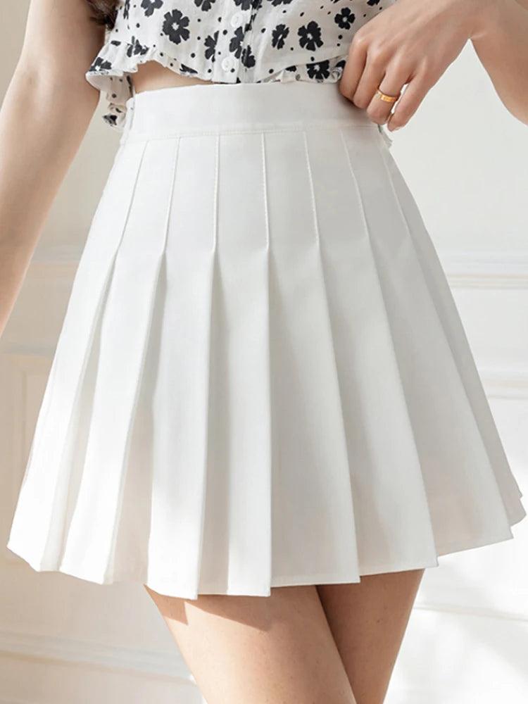 Elegant högmidjad kjol med dragkedja för sommarens evenemang - WIQ