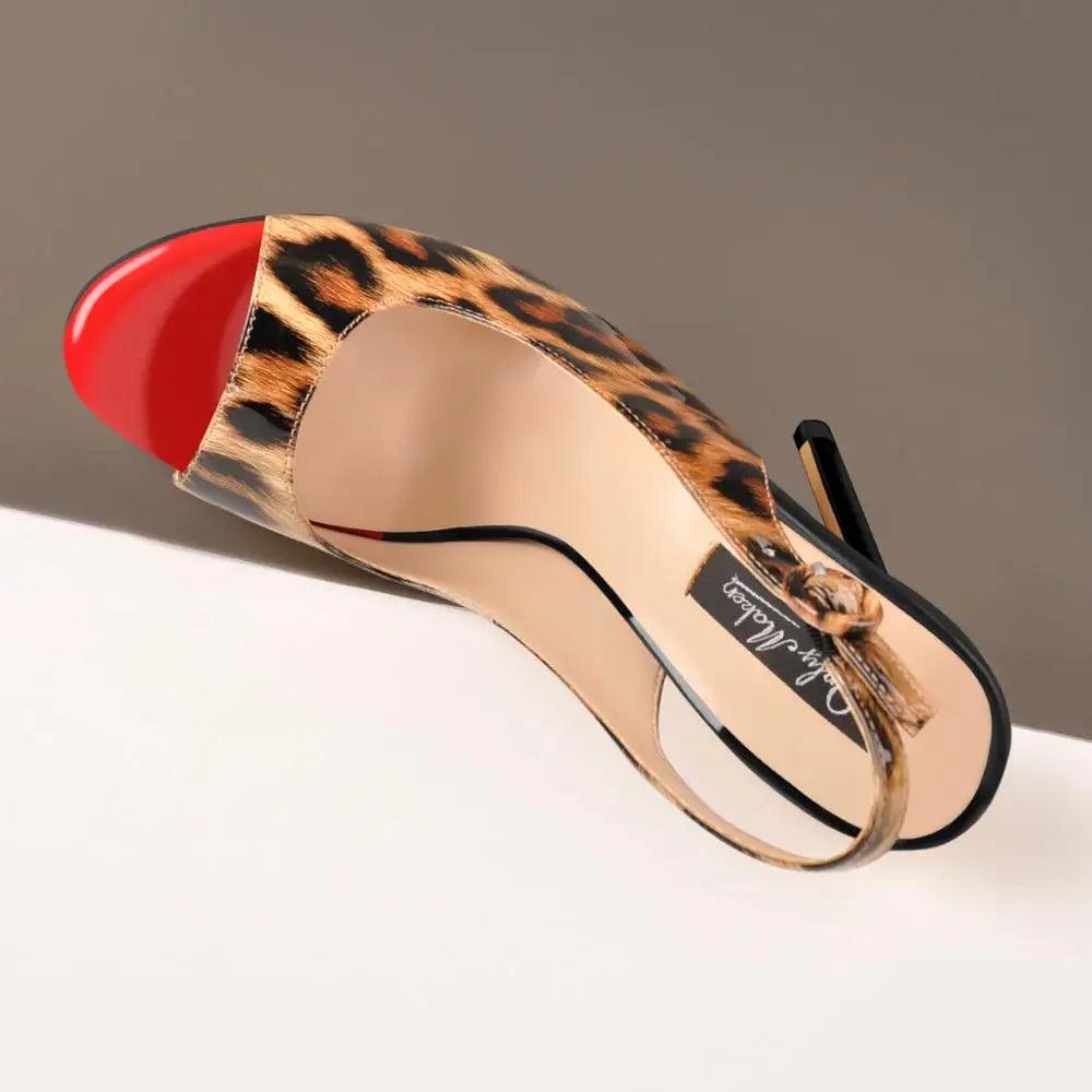 Elegant Peep Toe Slingback Sandaler för Dam - WIQ