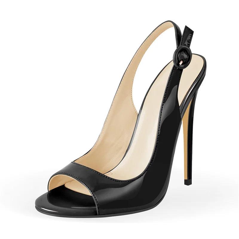 Elegant Peep Toe Slingback Sandaler för Dam - WIQ