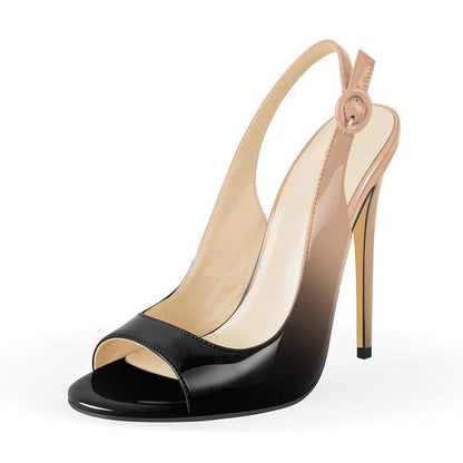 Elegant Peep Toe Slingback Sandaler för Dam - WIQ