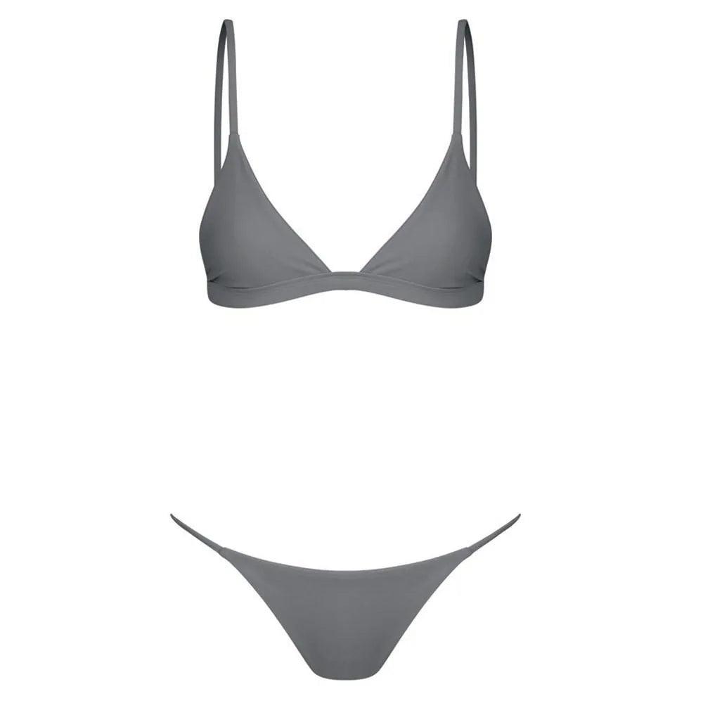 Elegant Push-up Badkläder Set: Bandeau Bikini - WIQ