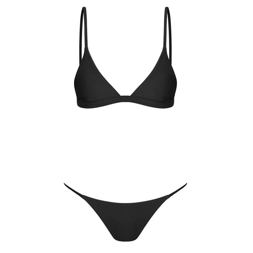 Elegant Push-up Badkläder Set: Bandeau Bikini - WIQ