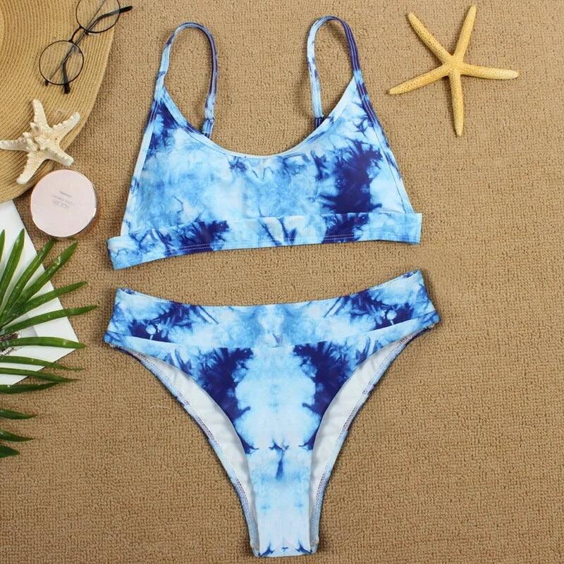 Elegant Tie Dye Bikini Set med Stadschica Vibbar - WIQ