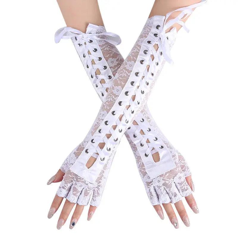 Eleganta Halvfingerspets Handskar med Vintagestil - WIQ