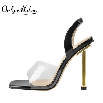 Eleganta Square Toe High Heel Sandaler för Kvinnor av Onlymaker - WIQ