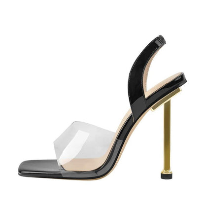 Eleganta Square Toe High Heel Sandaler för Kvinnor av Onlymaker - WIQ