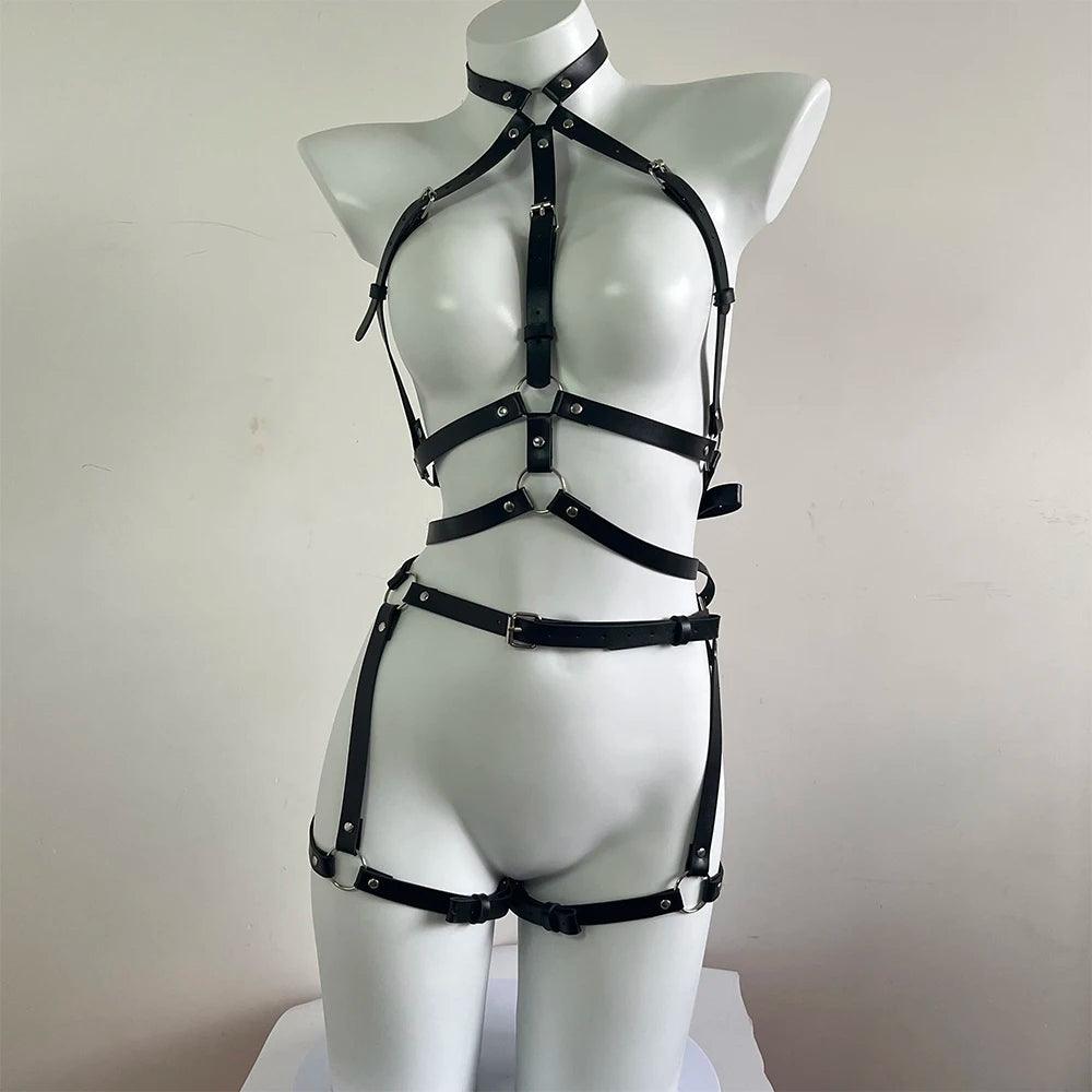 Exotiskt Underkläder Set med Sensuell Leksaksharnesk - WIQ