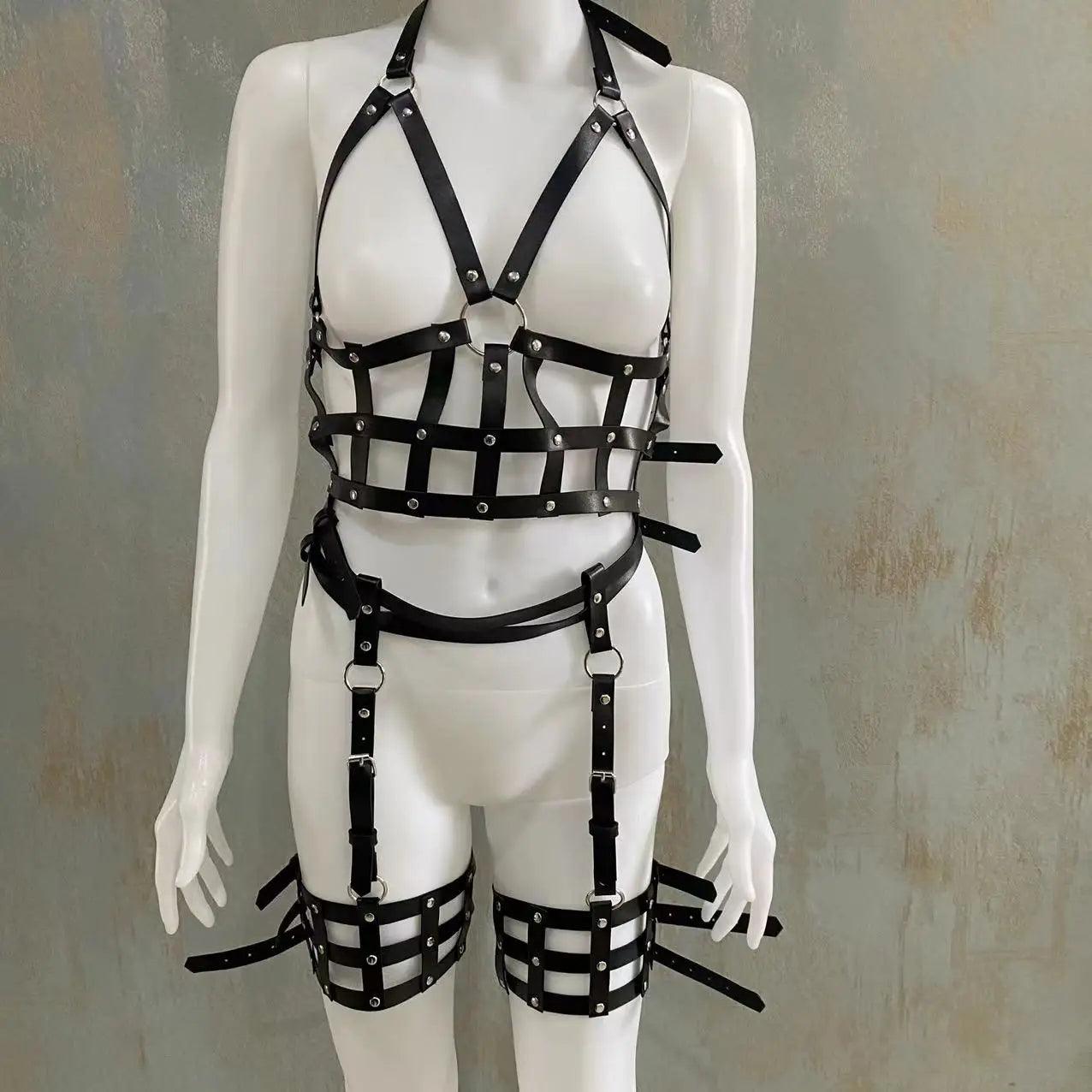 Exotiskt Underkläder Set med Sensuell Leksaksharnesk - WIQ