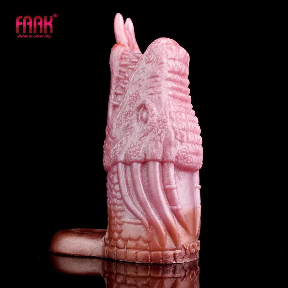 Fantasy Drakdildo Manschett med Anti-drop Ring - Silikon sexleksak - WIQ