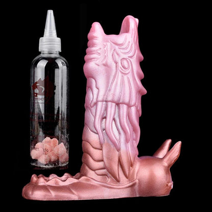 Fantasy Drakdildo Manschett med Anti-drop Ring - Silikon sexleksak - WIQ