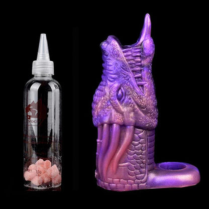 Fantasy Drakdildo Manschett med Anti-drop Ring - Silikon sexleksak - WIQ