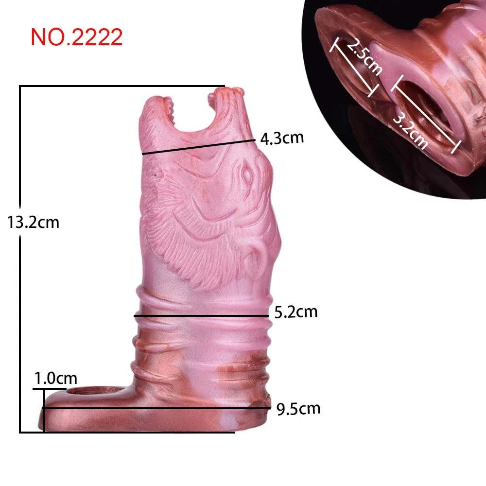 Fantasy Drakdildo Manschett med Anti-drop Ring - Silikon sexleksak - WIQ