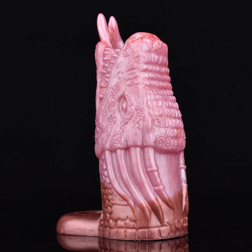 Fantasy Drakdildo Manschett med Anti-drop Ring - Silikon sexleksak - WIQ