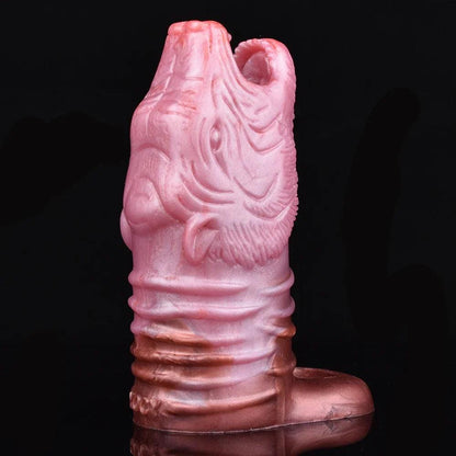 Fantasy Drakdildo Manschett med Anti-drop Ring - Silikon sexleksak - WIQ