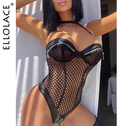 Förtrollande Fishnet Bodysuit för Sensuell Charm - WIQ