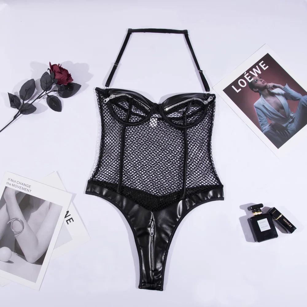 Förtrollande Fishnet Bodysuit för Sensuell Charm - WIQ