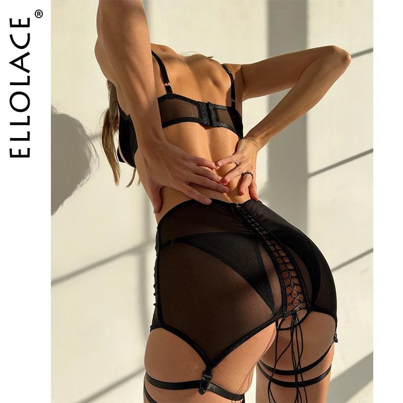 Förtrollande Lace-Up Underkläder Set - Sensuell Nattkläder - WIQ