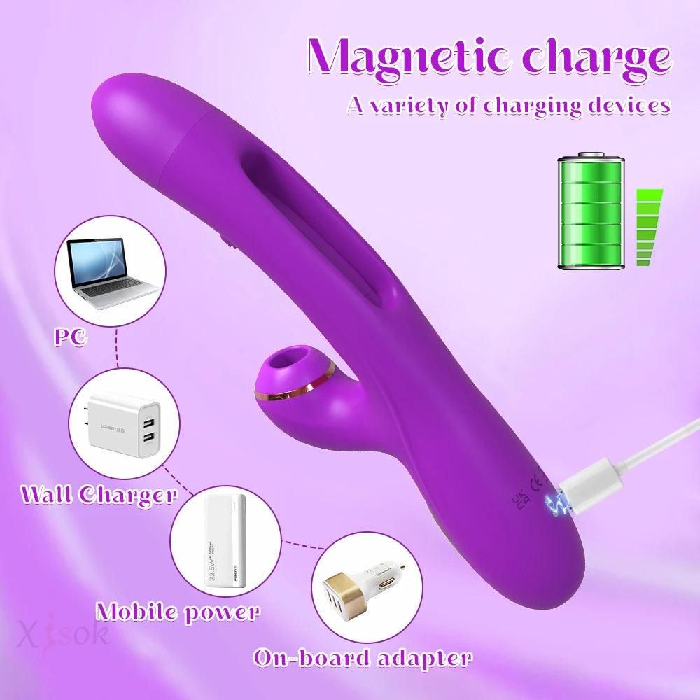 Intensiv Klappvibrator med G-Punktsstimulans - Premium sexleksak - WIQ