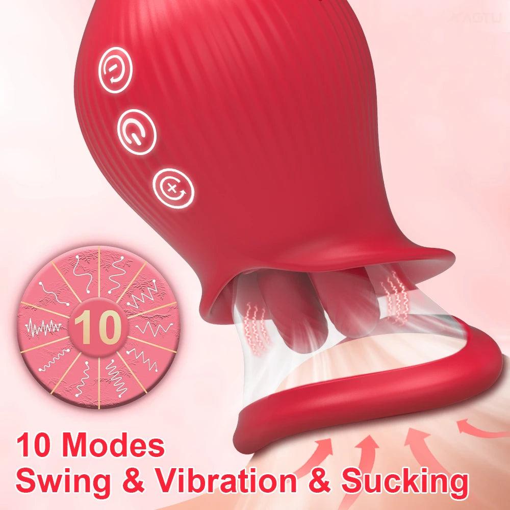 Intensiv Klitoris Stimulator med 10 Vibrationslägen - Premium Silikon Vibrator - WIQ