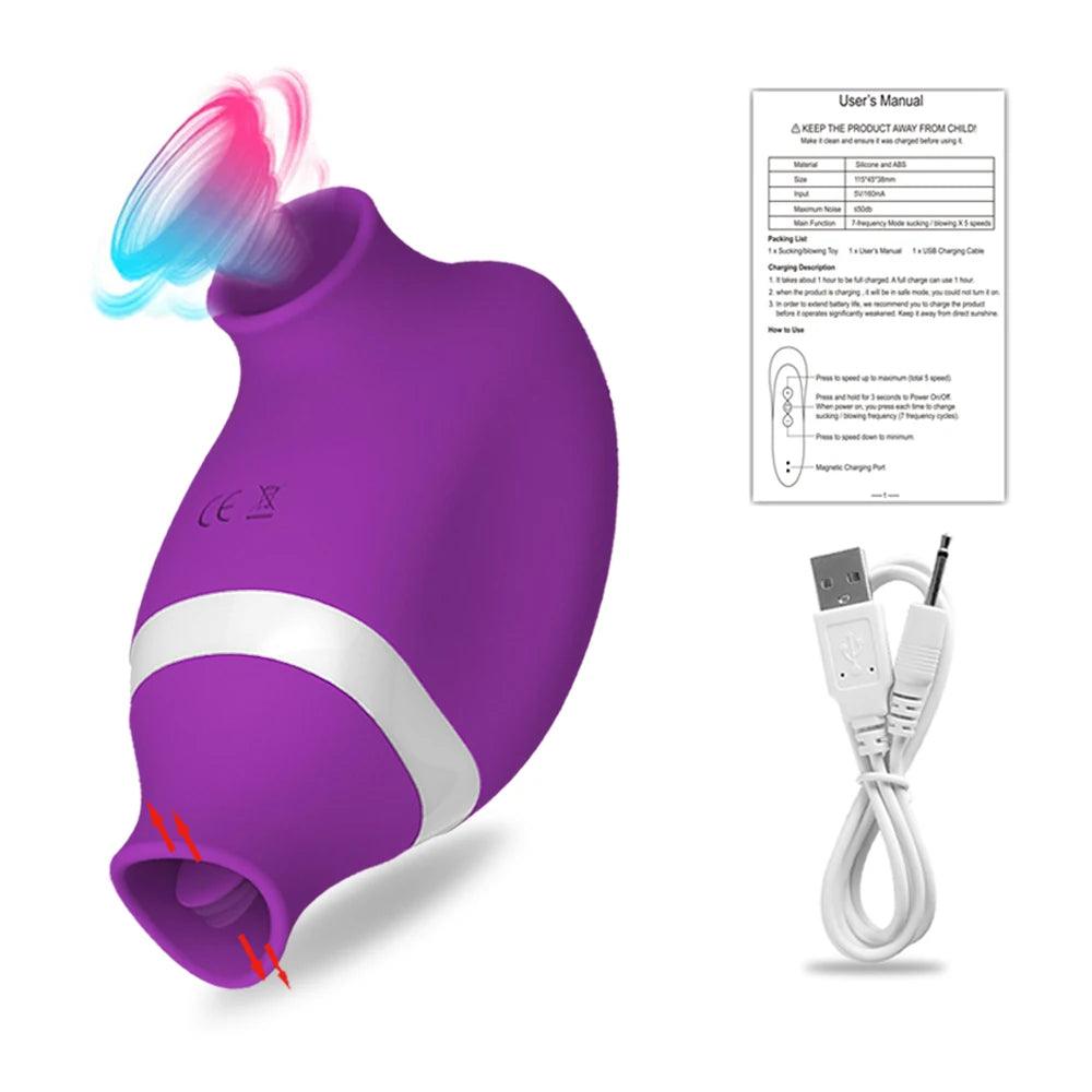 Intensiv Sugande Vibrator - Kvinnlig Njutningsleksak - WIQ