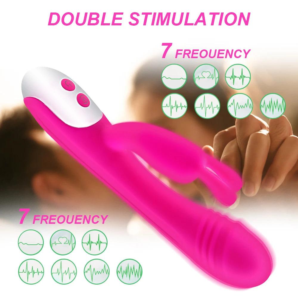 Kaninvibrator med Dubbelstimulans och Kraftfull Upplevelse - WIQ