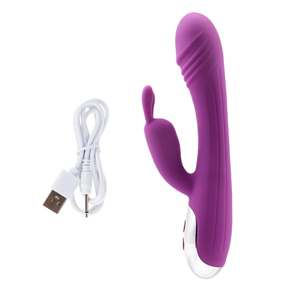 Kaninvibrator med Dubbelstimulans och Kraftfull Upplevelse - WIQ