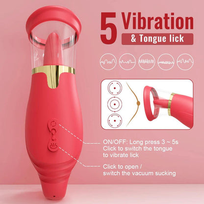 Kraftfull klitorisstimulerande vibrator med tungliknande design - WIQ