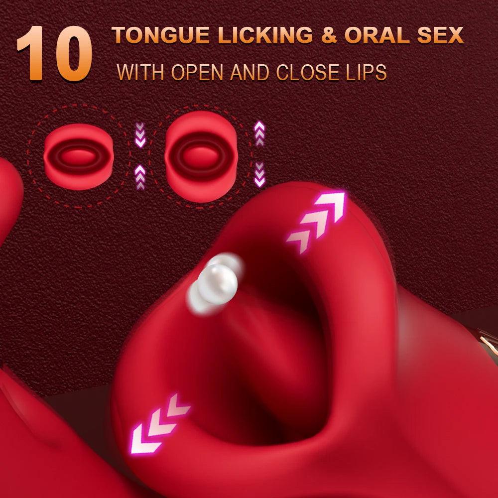 Kraftfull Klitorisvibrator med Tungaliknande Stimulans - WIQ