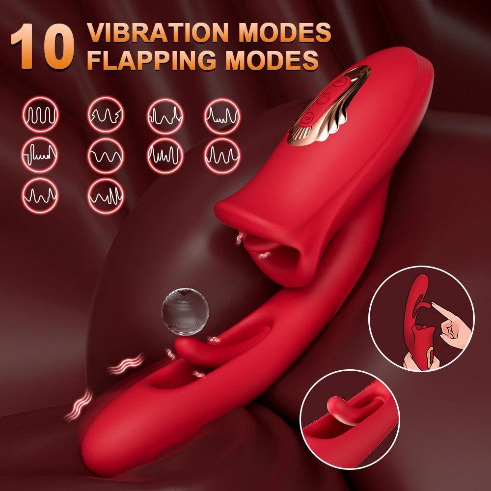 Kraftfull Klitorisvibrator med Tungaliknande Stimulans - WIQ