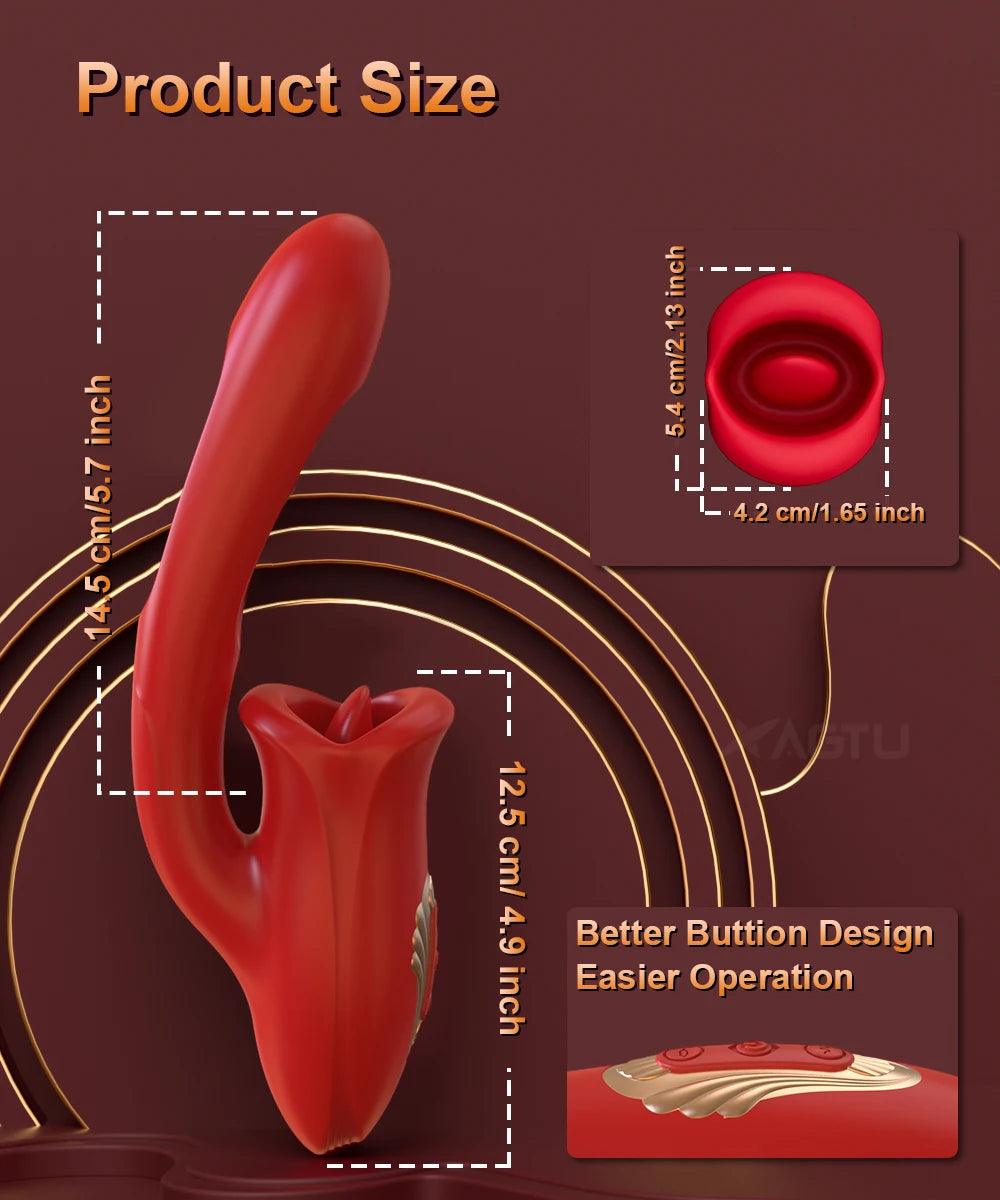 Kraftfull Klitorisvibrator med Tungaliknande Stimulans - WIQ