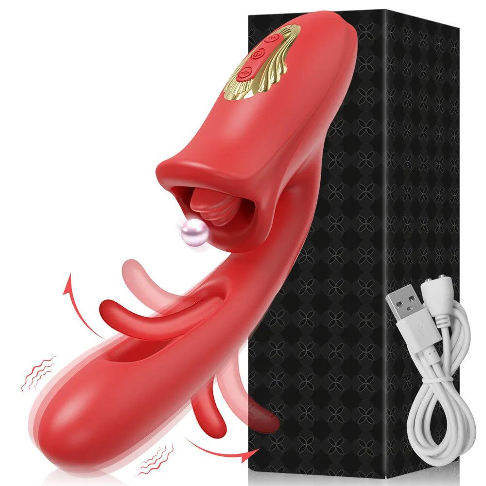 Kraftfull Klitorisvibrator med Tungaliknande Stimulans - WIQ