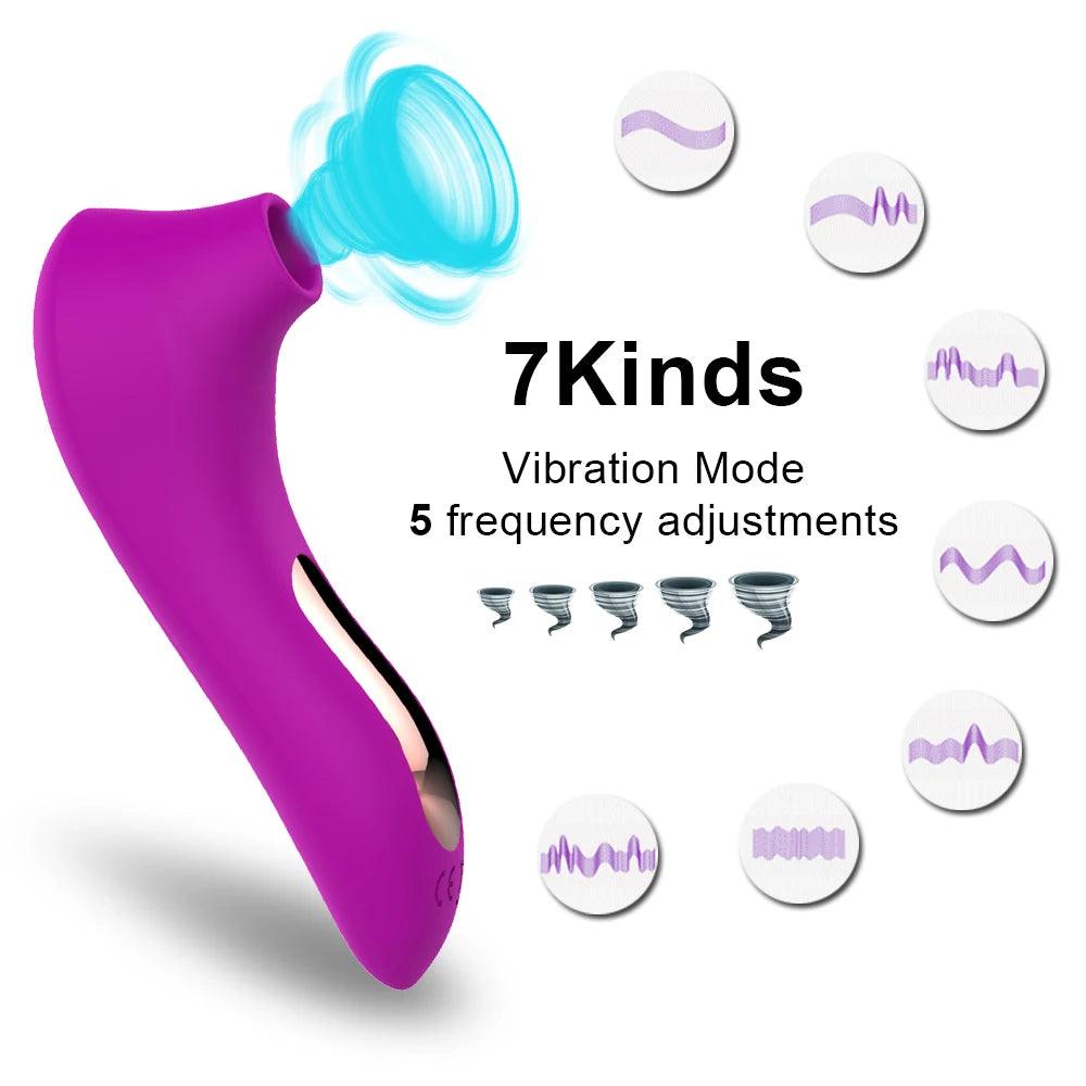 Kvinnlig Klitorisstimulator med Vakuum - Sensuell Njutning - WIQ