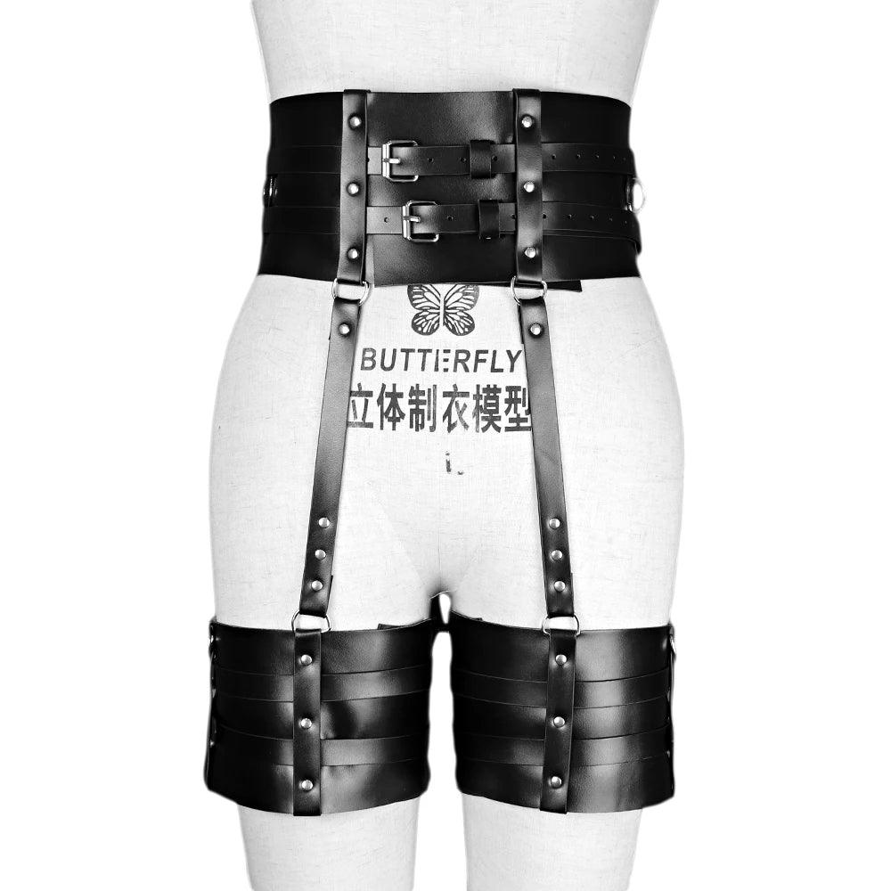 Läder Harness Lår Garter - Punkig Underkläder och Accessoar - WIQ