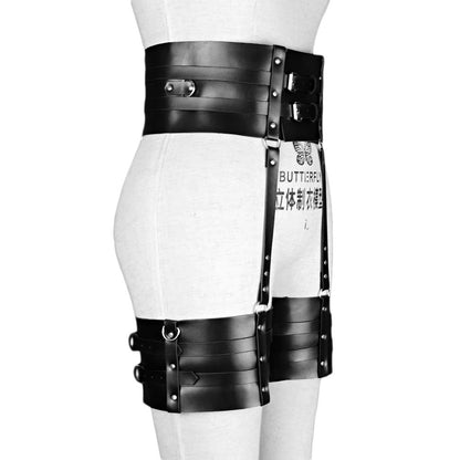 Läder Harness Lår Garter - Punkig Underkläder och Accessoar - WIQ