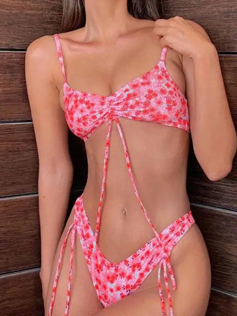 Lockande Triangel Bikini Set med Dubbelsidig Design - WIQ