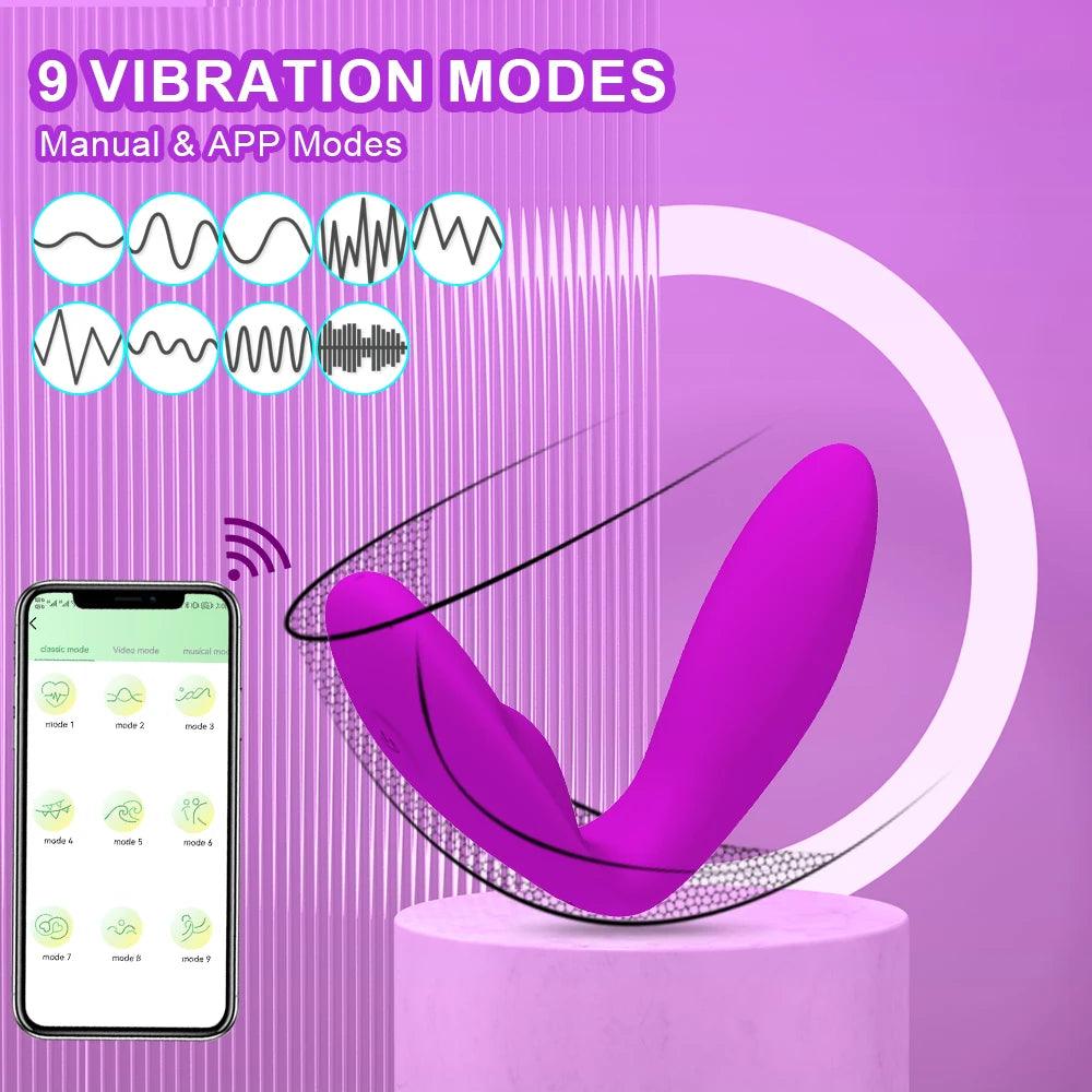 Lycklig Trådlös Bluetooth Vibrator för G-punkten och Klitoris - WIQ