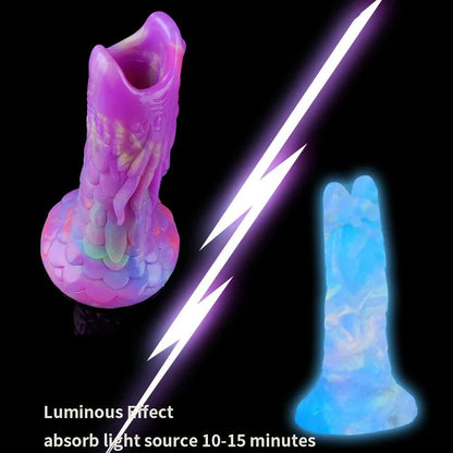 Lysande Drakdildo & Ägg Stimulator Vuxenspel med Anala Pluggar - WIQ