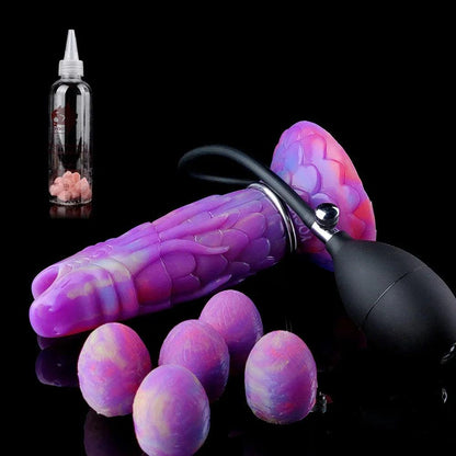 Lysande Drakdildo & Ägg Stimulator Vuxenspel med Anala Pluggar - WIQ