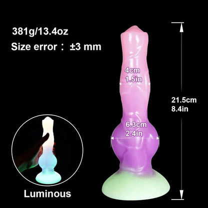 Lysande Hund Dildo i Silikon - Realistisk Djurpenis - WIQ