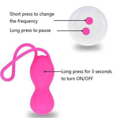 Lyxig Fjärrstyrd Kegel Vibrator med Silikon - WIQ