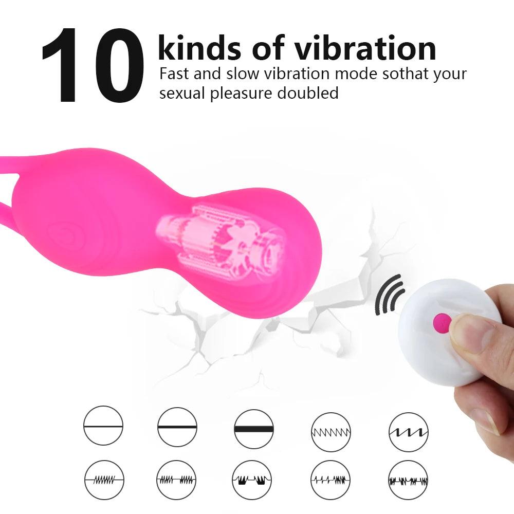 Lyxig Fjärrstyrd Kegel Vibrator med Silikon - WIQ