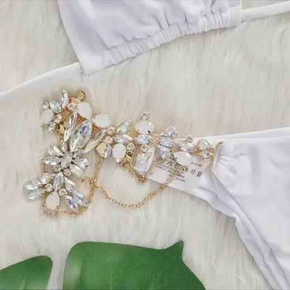 Lyxig Rhinestones Brazilia Bikini Set - Skimrande Strandklädsel - WIQ