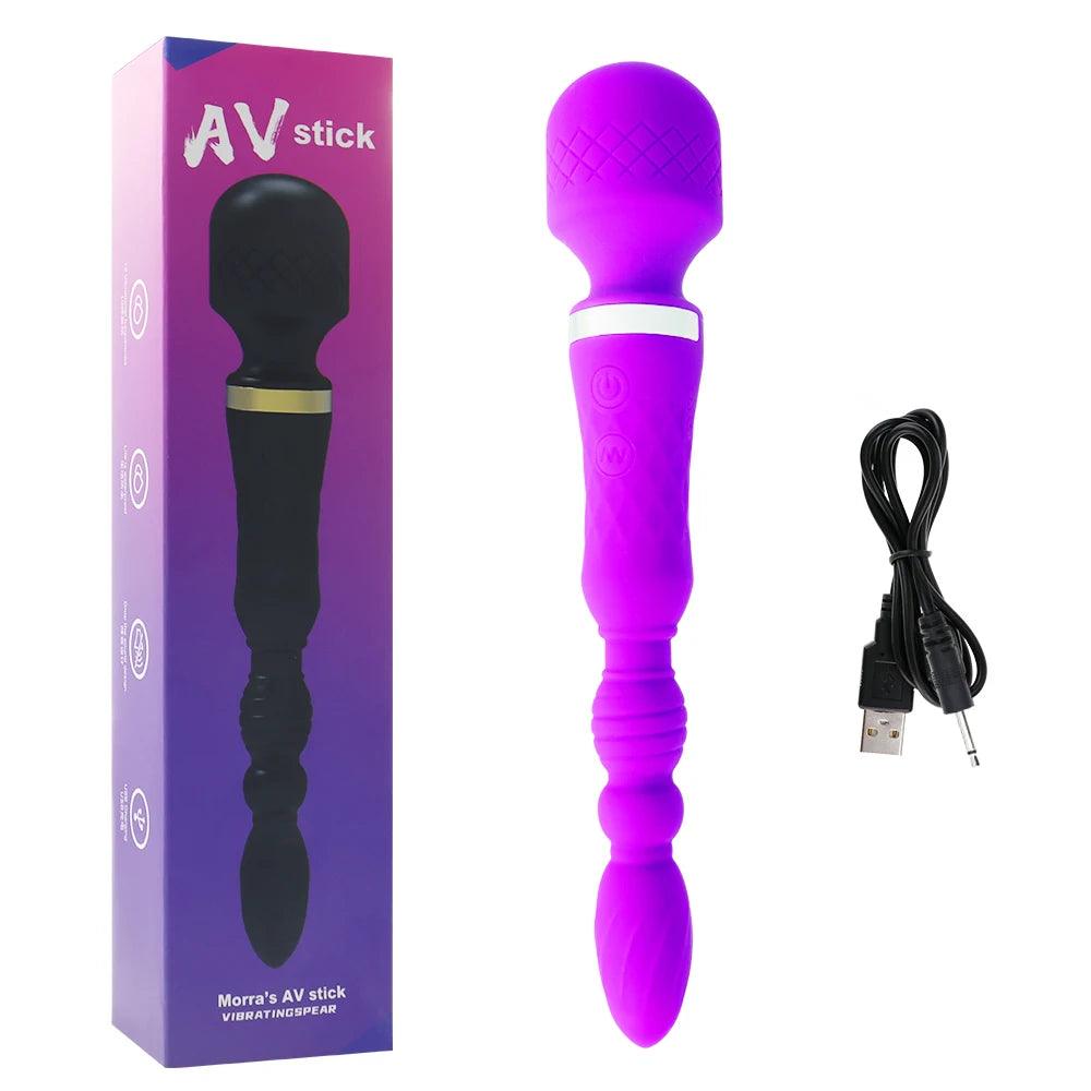 Magisk Dubbelhuvud Vibrator för Sensuell Njutning - WIQ